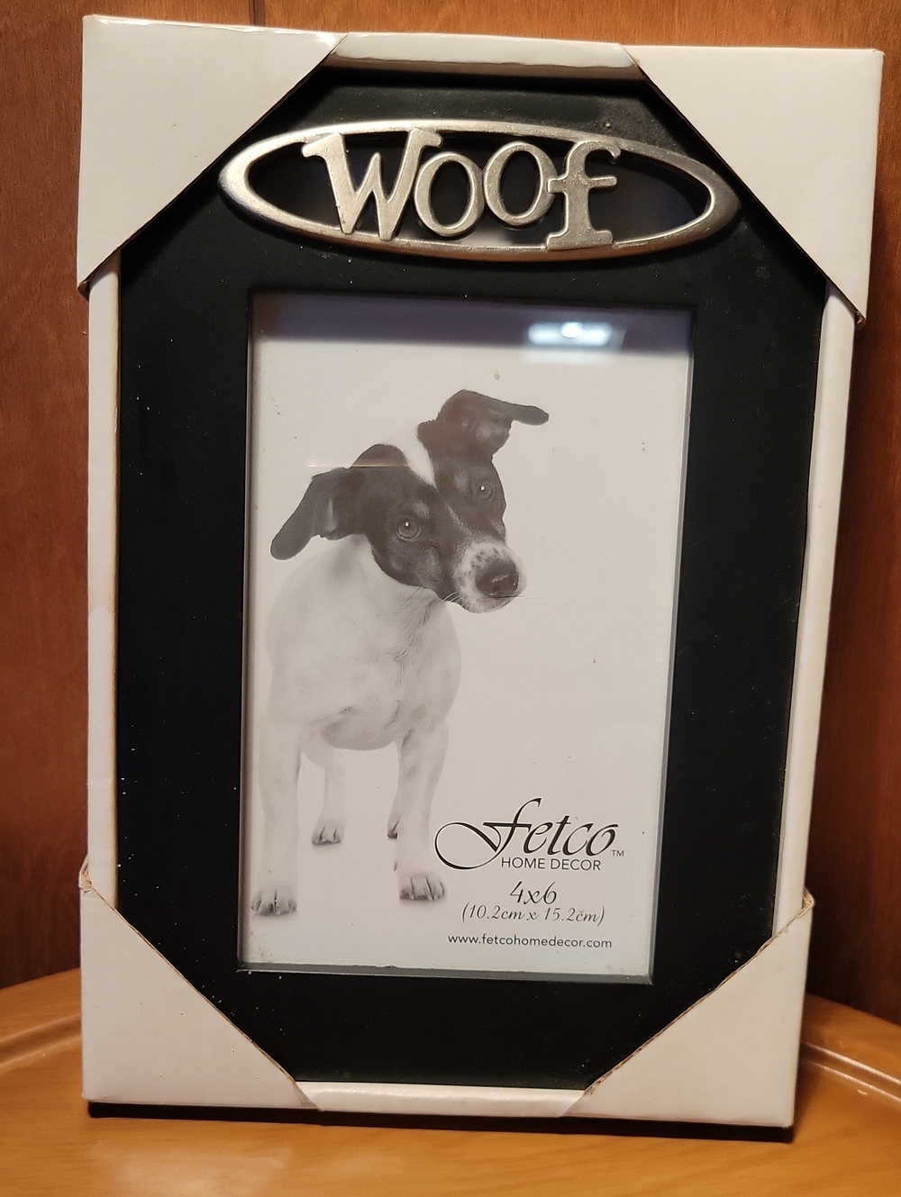 Fetco 2008 "Woof" Black Photo Frame with Silver Accent